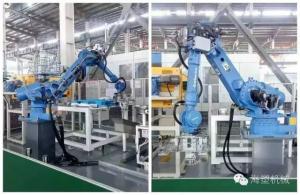 海邁克機(jī)器人走入大型塑料托盤制造廠家