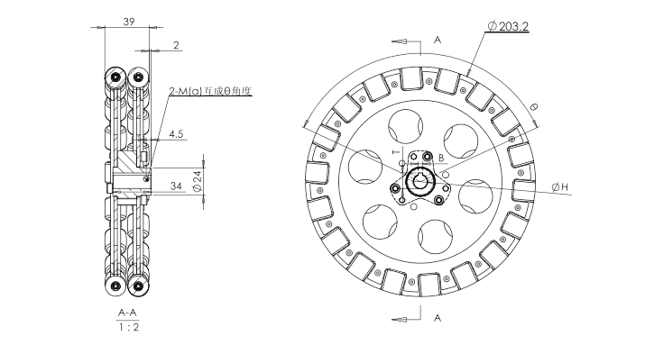 全向輪 麥克納姆輪  輕載90°全向輪 機(jī)器人競(jìng)賽 機(jī)器人平臺(tái)
