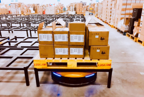 蘇寧AGV倉新整3500平“房間” 迎接托盤機(jī)器人