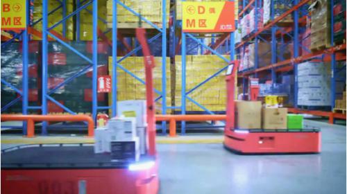 AICRobo倉(cāng)儲(chǔ)揀運(yùn)機(jī)器人上陣應(yīng)對(duì)京東618大促