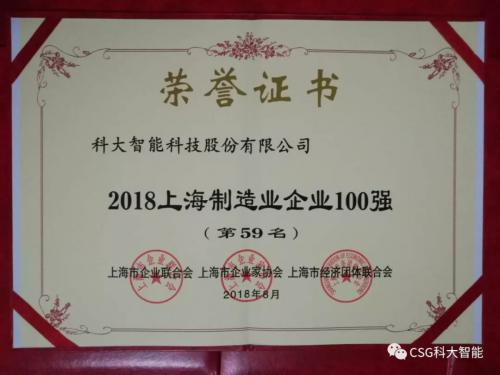 積跬步致千里 | 科大智能再度榮登上海市百?gòu)?qiáng)企業(yè)榜單