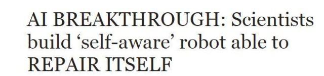 哥倫比亞大學(xué)機(jī)器人實(shí)驗(yàn)取得重大突破，人工智能有望具備自我意識(shí)