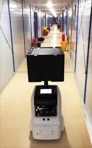 雷神山來了個(gè)醫(yī)療機(jī)器人