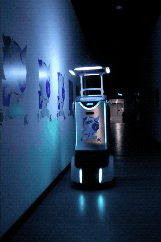 優(yōu)地科技推出消毒機(jī)器人“優(yōu)天使”，室內(nèi)360°全方位消毒