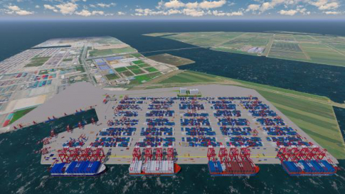 振華重工建粵港澳大灣區(qū)首個(gè)全自動(dòng)碼頭，首創(chuàng)智能導(dǎo)引車運(yùn)輸