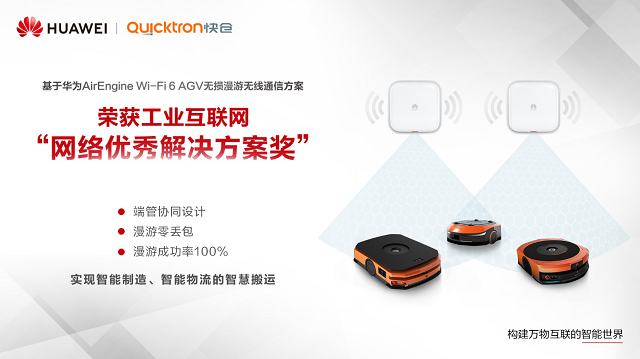 快倉聯(lián)合華為獲“工業(yè)互聯(lián)網(wǎng)網(wǎng)絡(luò)優(yōu)秀解決方案”獎
