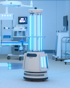 中國UBTECH公司在CES 2022展會上展示UV-C機器人