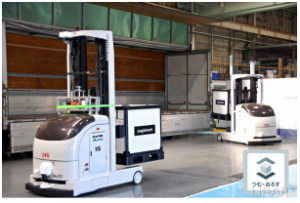 三菱重工動無人駕駛叉車自動化裝卸示范實驗