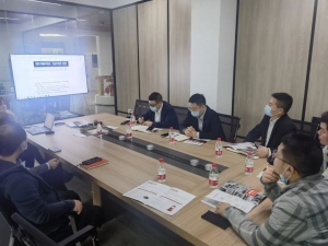 某機(jī)場(chǎng)建設(shè)項(xiàng)目設(shè)計(jì)院一行蒞臨科鈦機(jī)器人參觀考察