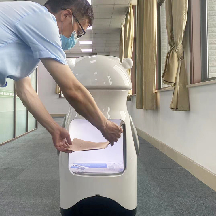 多功能迎賓配送機器人一機多用