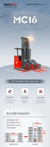 載荷升級(jí) 征程再啟——MiMA米瑪1.6噸站駕三向堆垛叉車全新上市！