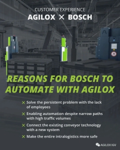 AGILOX自主移動(dòng)機(jī)器人為博世內(nèi)部物流實(shí)現(xiàn)創(chuàng)新