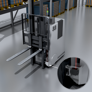 來自西克（ Sick ）的應用于無人叉車的 DT80 距離傳感器