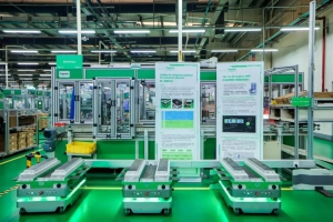 AGV小車化身物料搬運“智能轉運達人”在車間穿梭往來