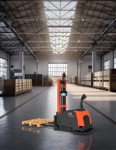 銳曼機器人——大牛無人堆高叉車震撼發(fā)布，開啟倉儲物流新時代！