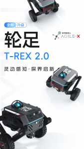 可蹲可站的探索專家，輪足T-REX2.0全新升級!