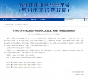 喜報丨AiTEN入選蘇州知識產權成長型企業(yè)！